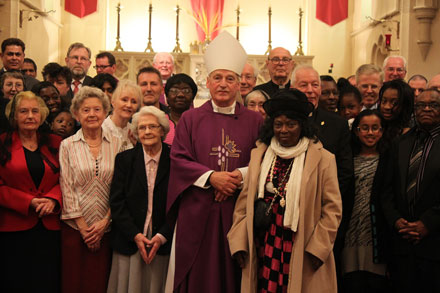 Members of the Croydon ordinariate group with Mgr John Broadhurst (Photo: Personal Ordinariate)