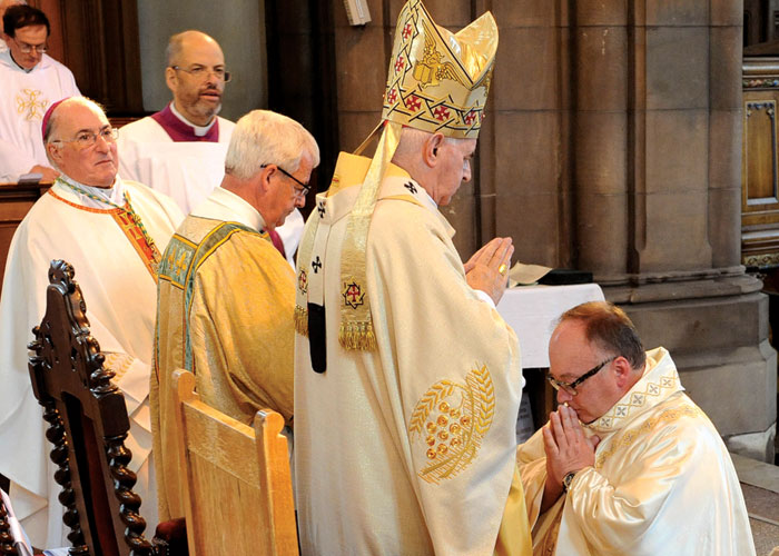Cardinal Keith O’Brien presides at the ordination ceremony at St Mary’s Cathedral  (Photo: Paul McSherry)
