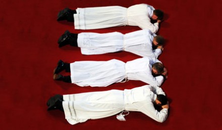 Men ordained to the diaconate in Westminster Cathedral (Photo: Mazur)