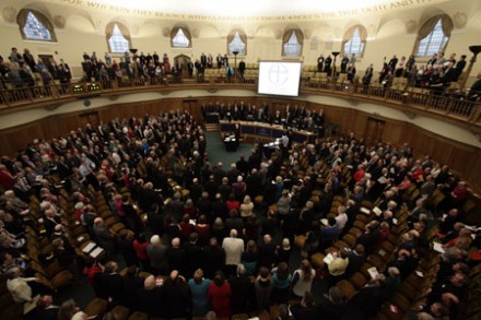 A meeting of the General Synod at the Assembly Hall of Church House (Photo: PA)